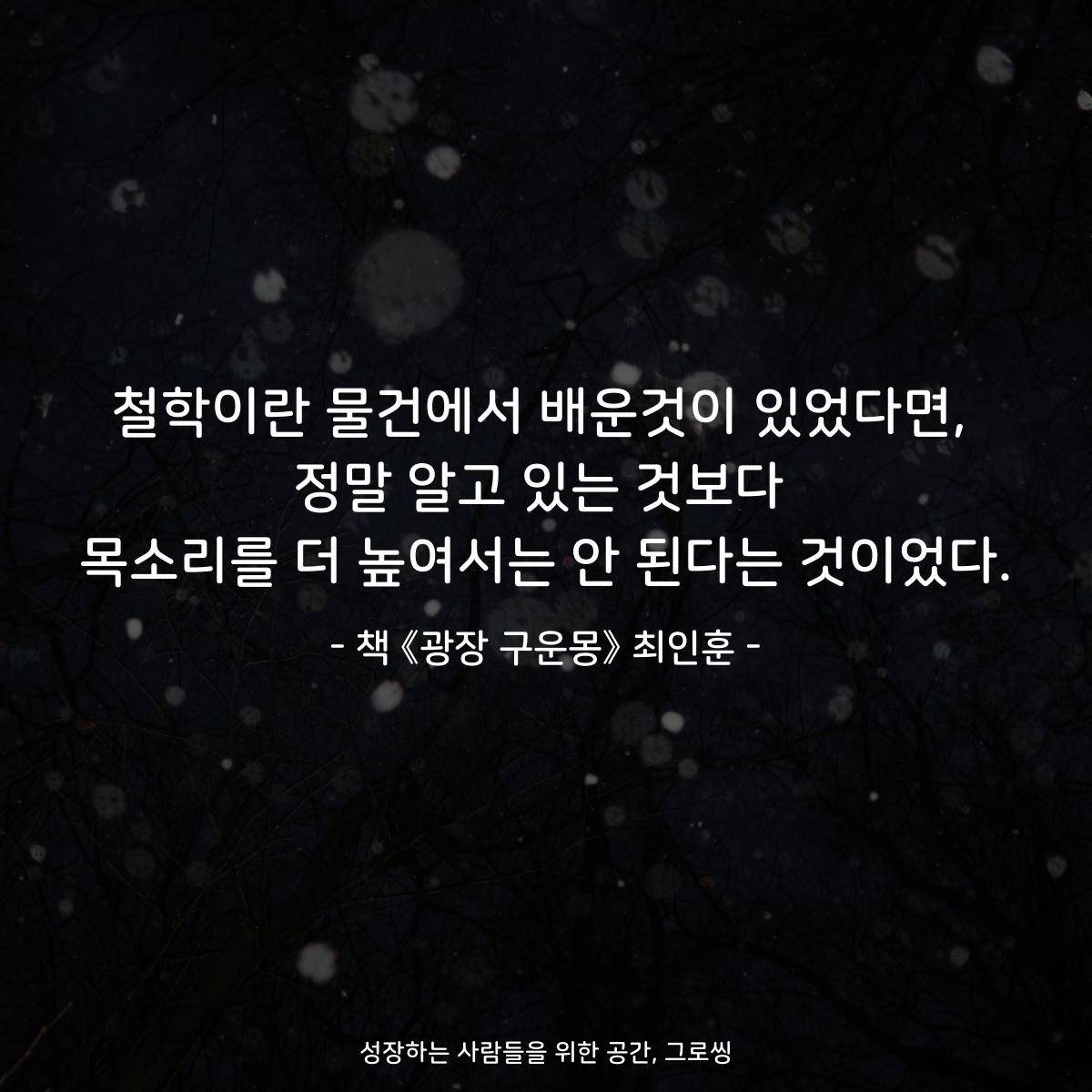 철학이란 물건에서 배운것이 있었다면,
정말 알고 있는 것보다
목소리를 더 높여서는 안 된다는 것이었다.