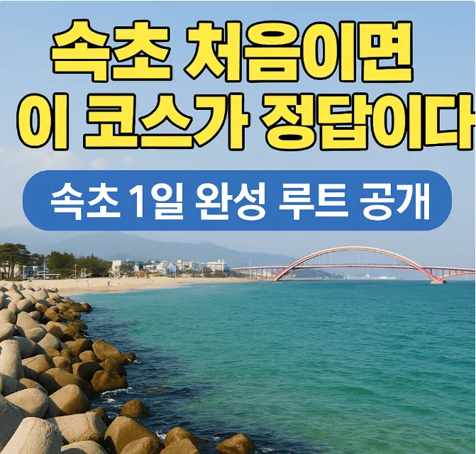 속초 처음이라면 이 코스로 끝난다 - 초보 여행자를 위한 1일 완성 루트