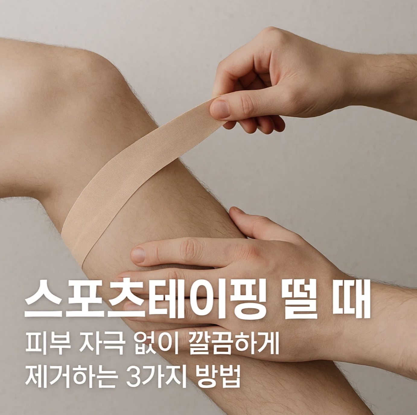 스포츠테이핑 뗄 때, 피부 자극 없이 깔끔하게 제거하는 3가지 방법