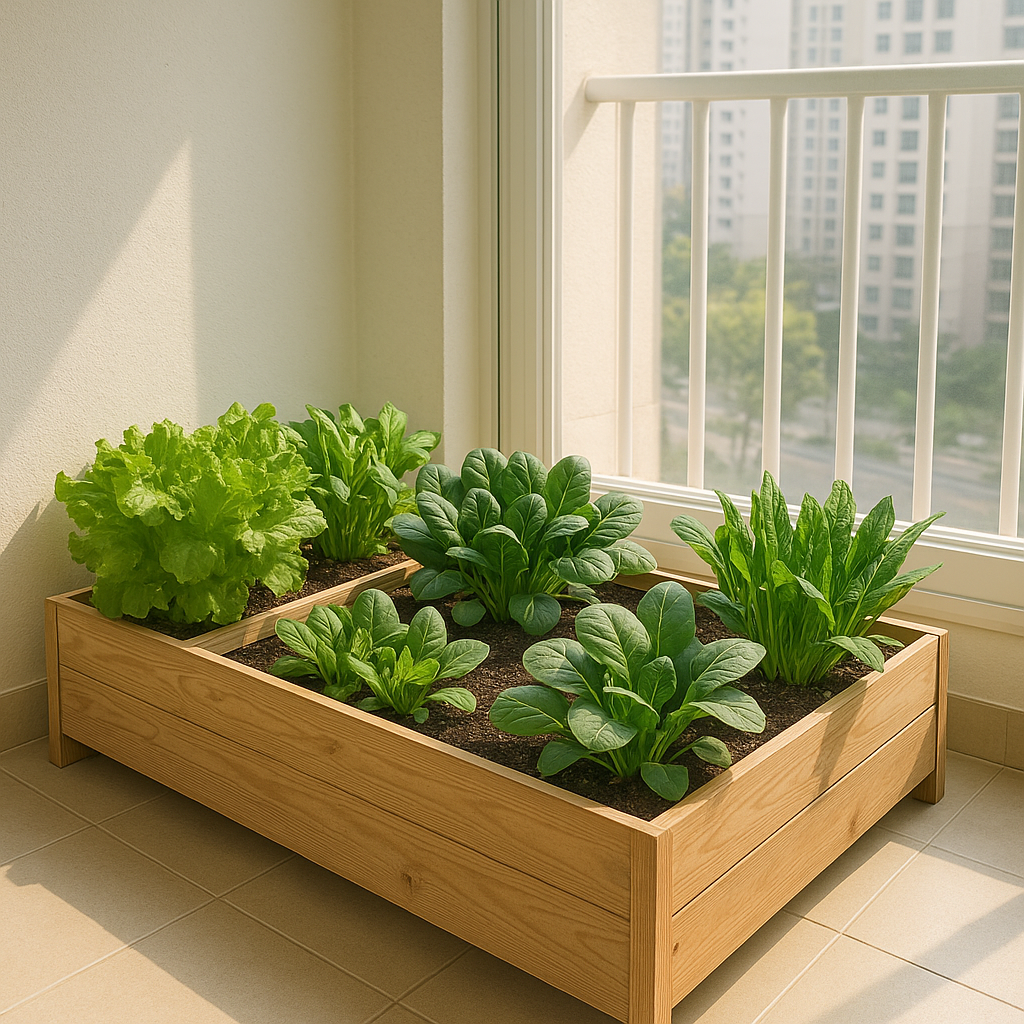 베란다 텃밭에서 키우는 야채들