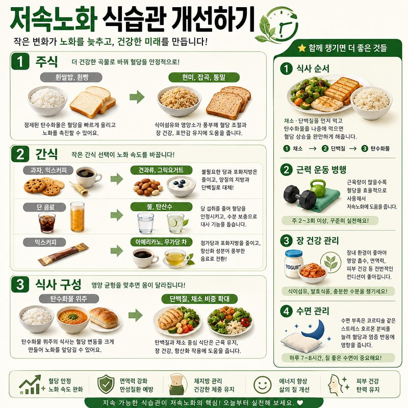 저속노화 식습관 개선하기