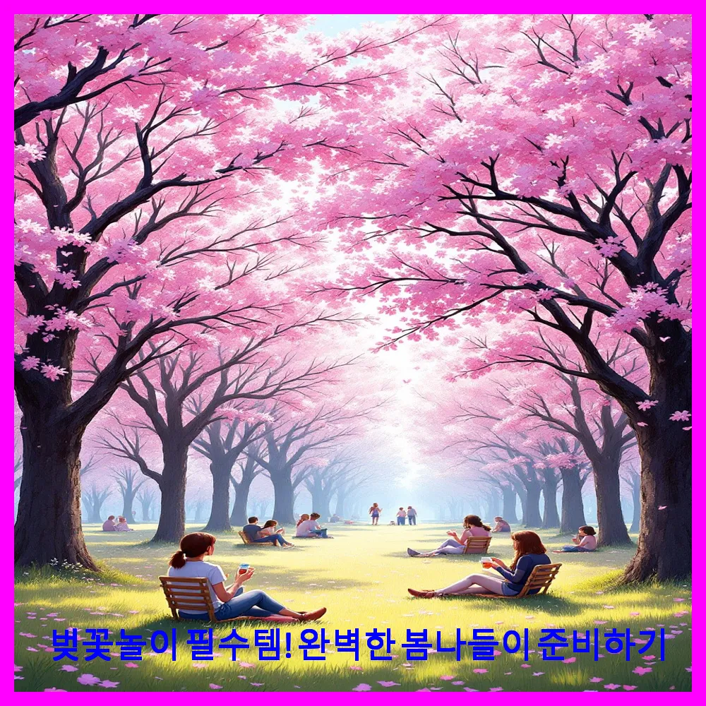 벚꽃놀이 필수템! 완벽한 봄나들이 준비하기