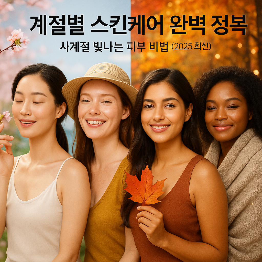계절별 스킨케어 완벽 정복: 사계절 내내 빛나는 꿀피부 유지하는 비법