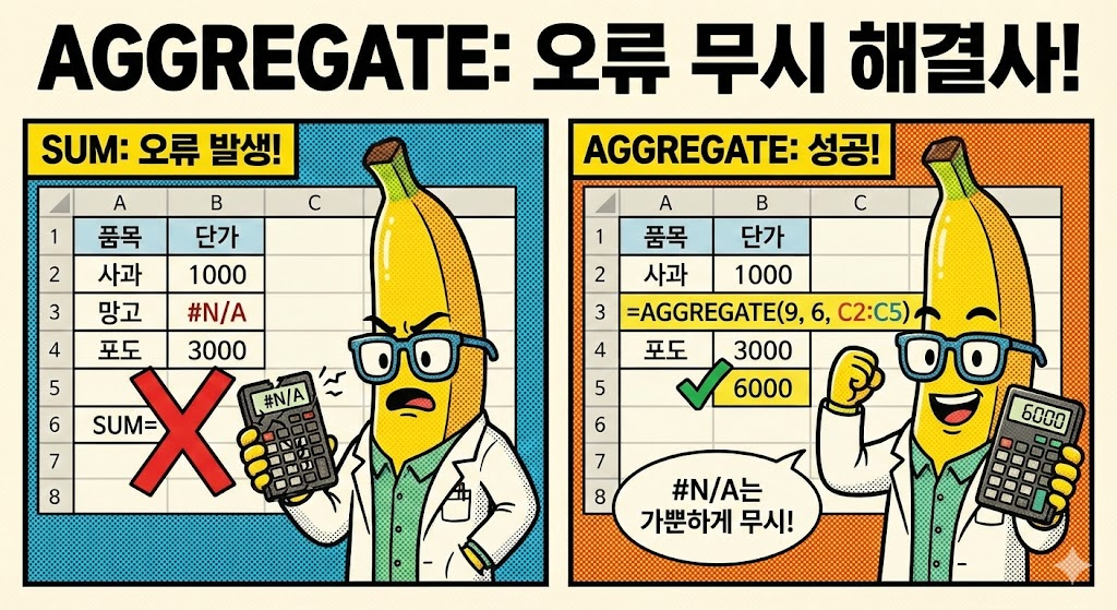 엑셀 AGGREGATE 함수 완벽 가이드