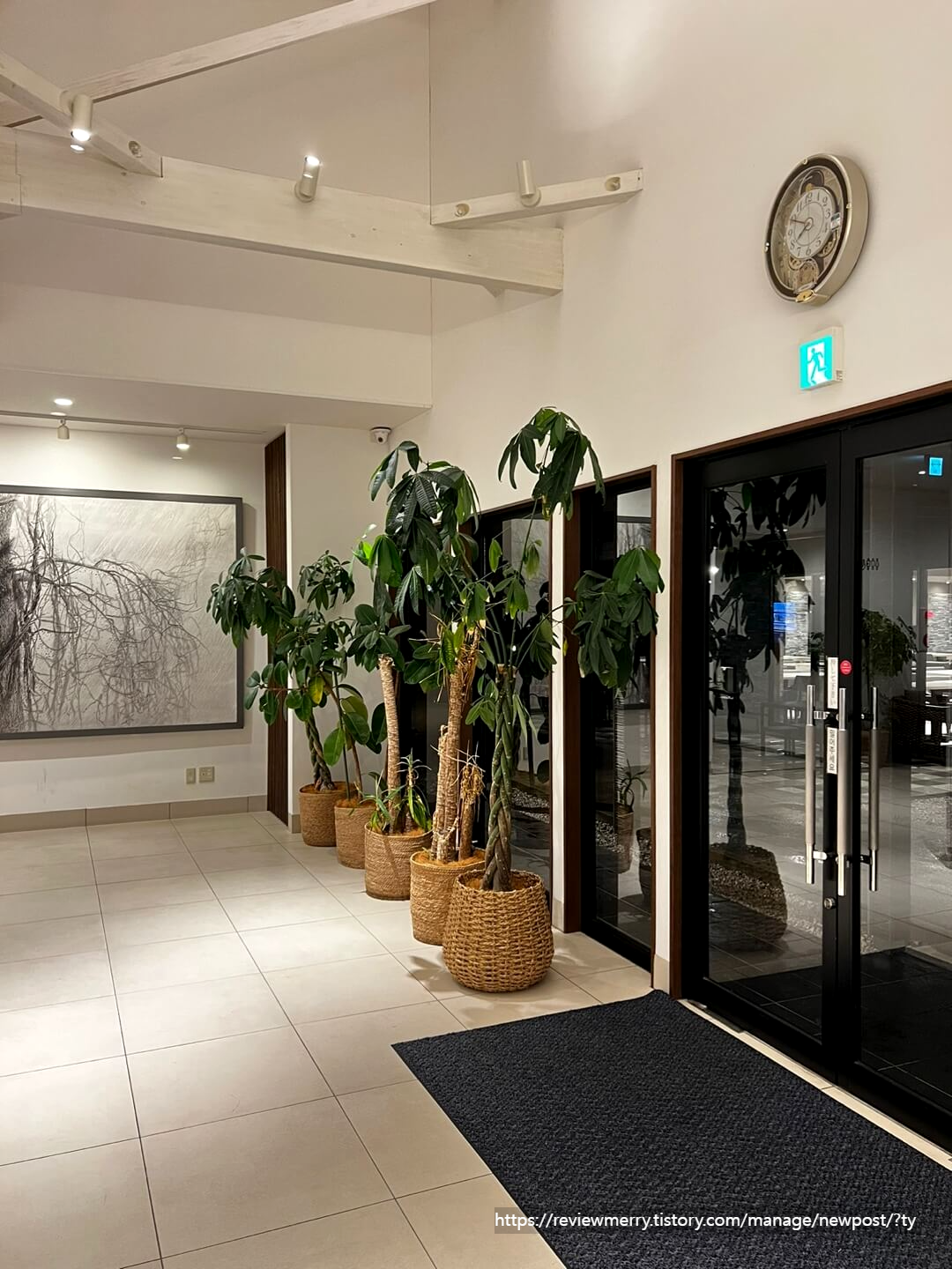로비 앞 화분 사진