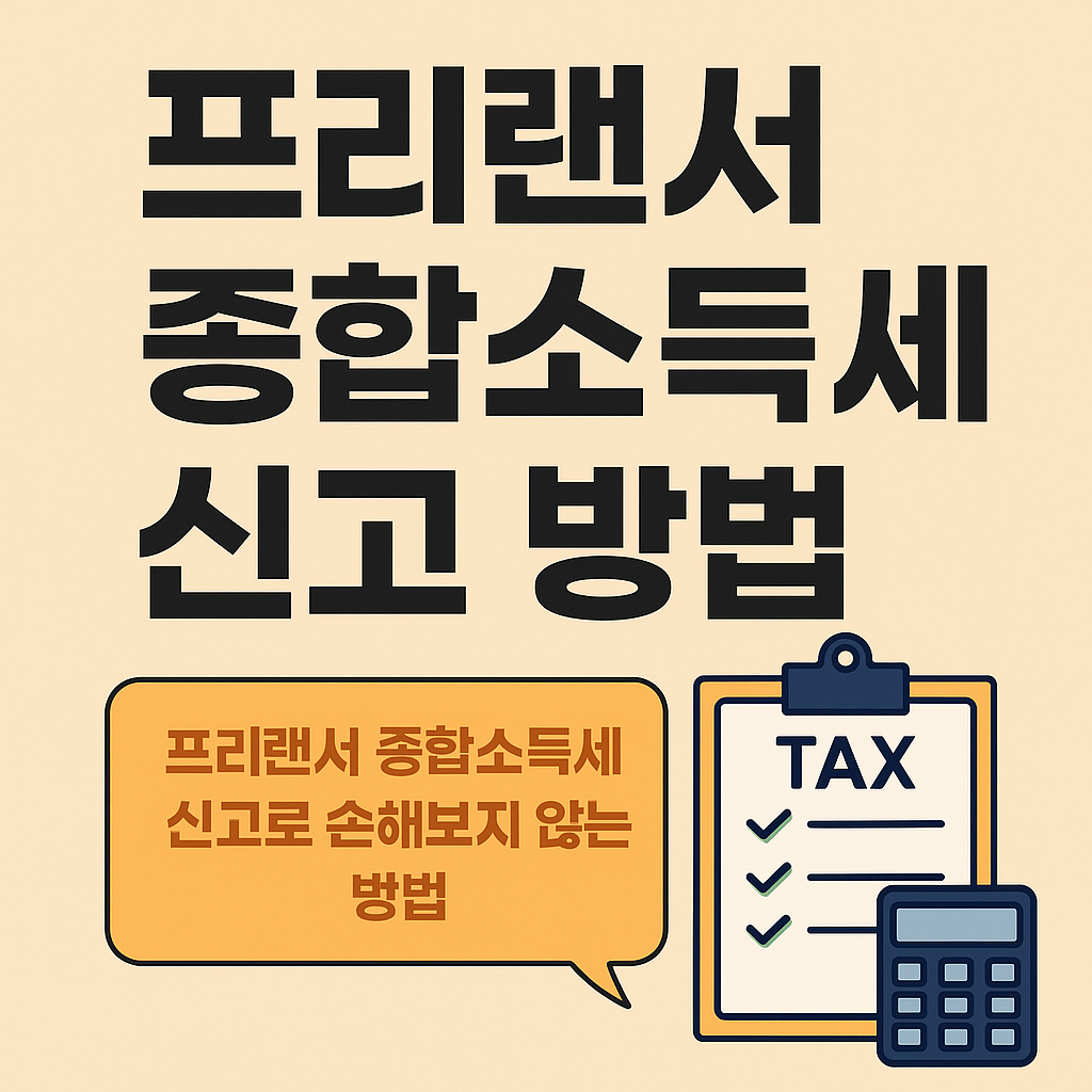 프리랜서 종합소득세 신고 방법