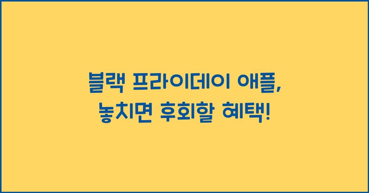 블랙 프라이데이 애플