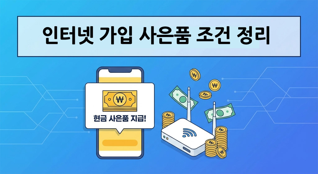 인터넷 가입 사은품 진짜 조건 정리