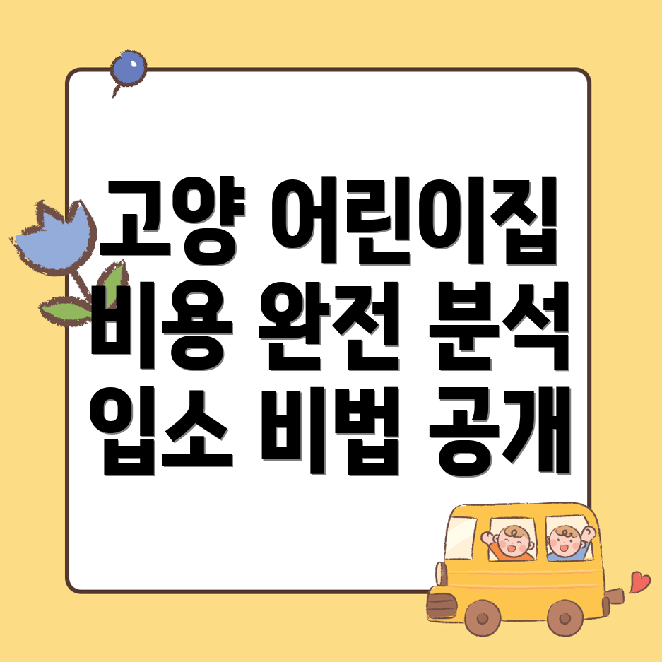 어린이집 비용