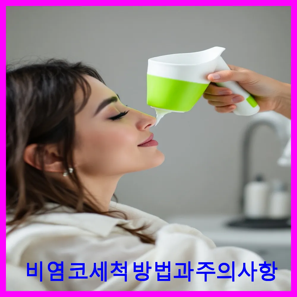 비염 코세척 방법과 주의사항