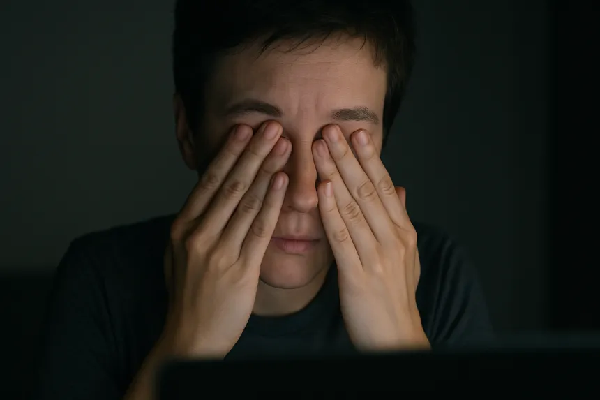 눈에 이물질이 낀것 같은 증상