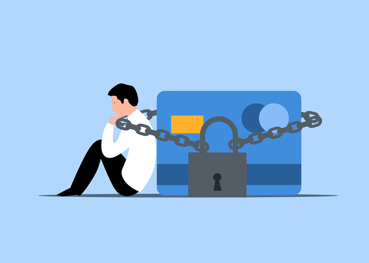 카드 빚이 늘어나면 위험해진다는 것을 경고하고 있다