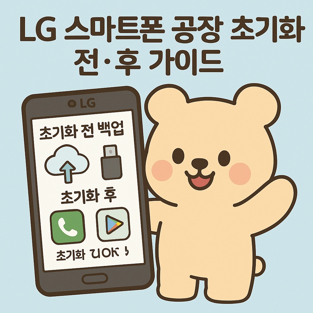 LG 스마트폰 공장 초기화 전&middot;후 가이드