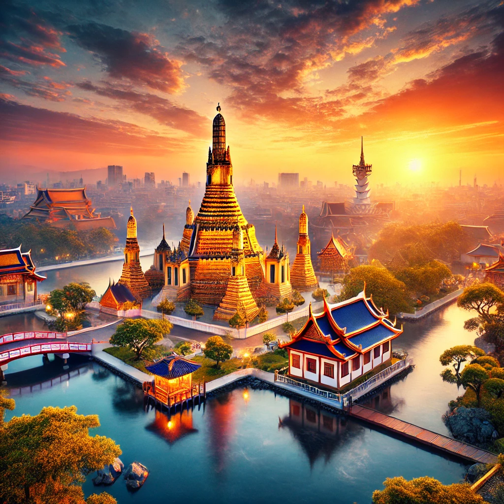 방콕(태국)과 교토(일본)의 랜드마크를 담은 풍경