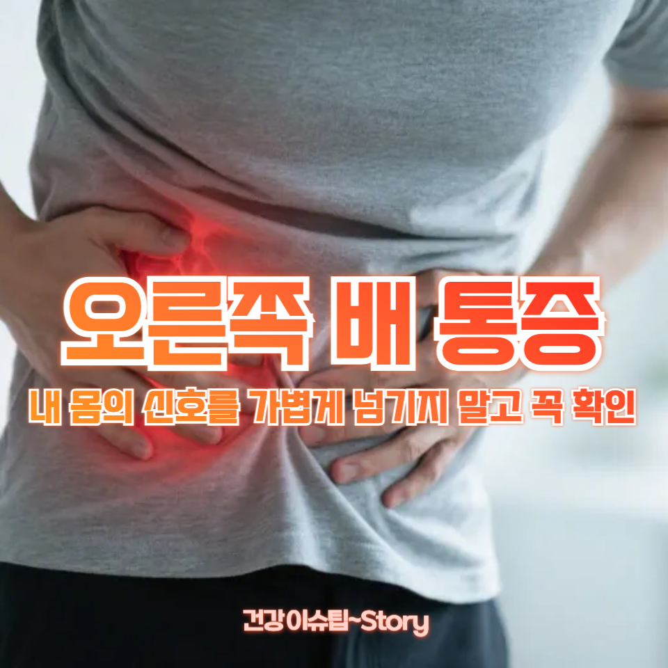 오른쪽 배 통증