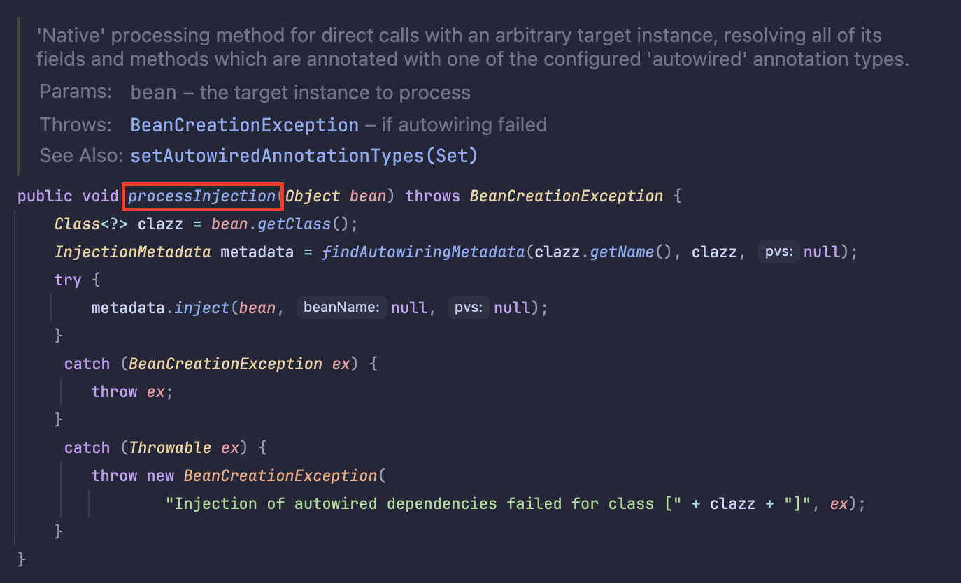 processInjection 메서드