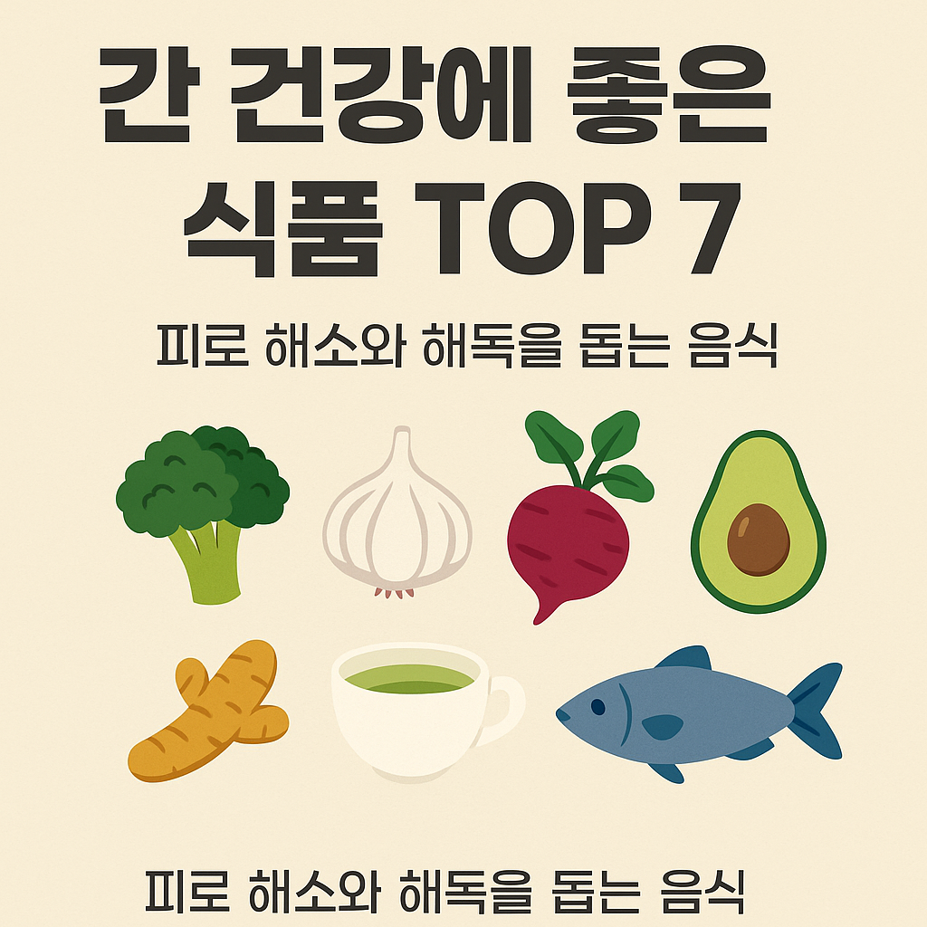 간 건강에 좋은 식품 TOP7 – 피로 해소와 해독을 돕는 음식