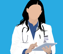 차트를 보고 있는 의사