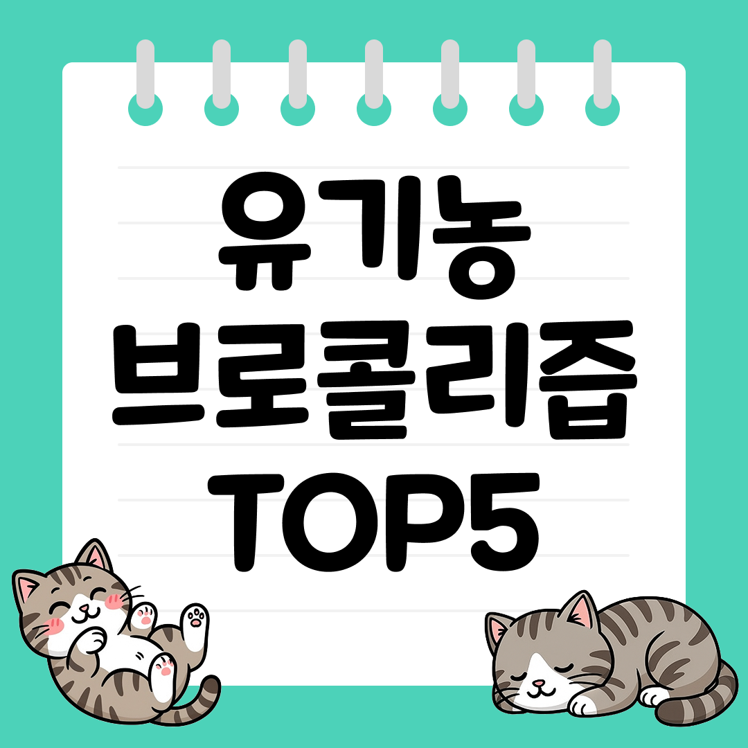 온 가족 간 건강을 위한 프리미엄 유기농 브로콜리즙 TOP5
