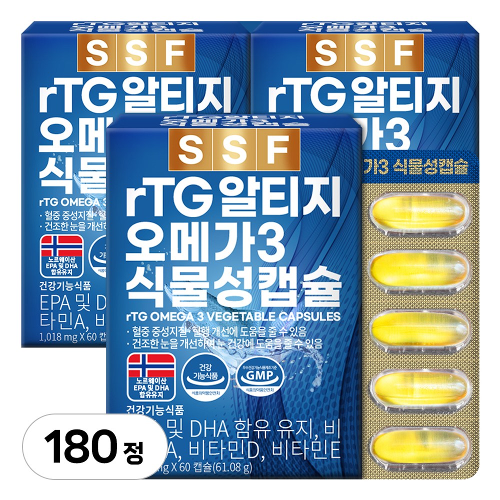 순수식품 rTG 오메가3 비타민D 1000mg