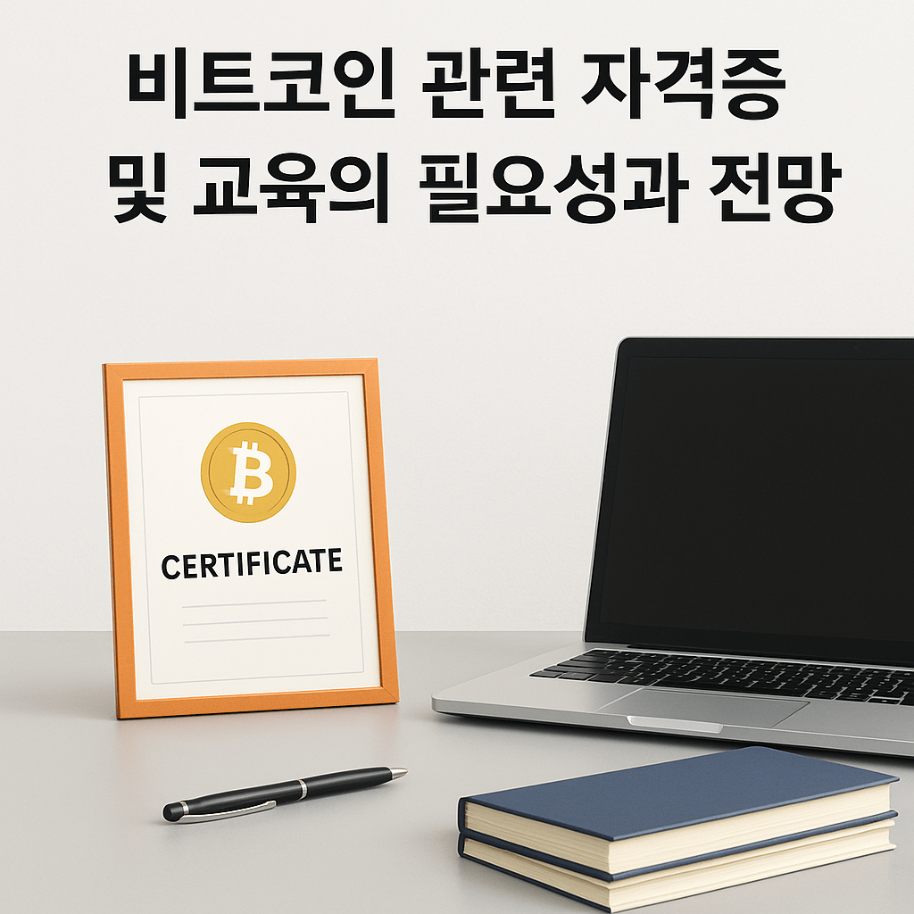 비트코인 관련 자격증 및 교육의 필요성과 전망