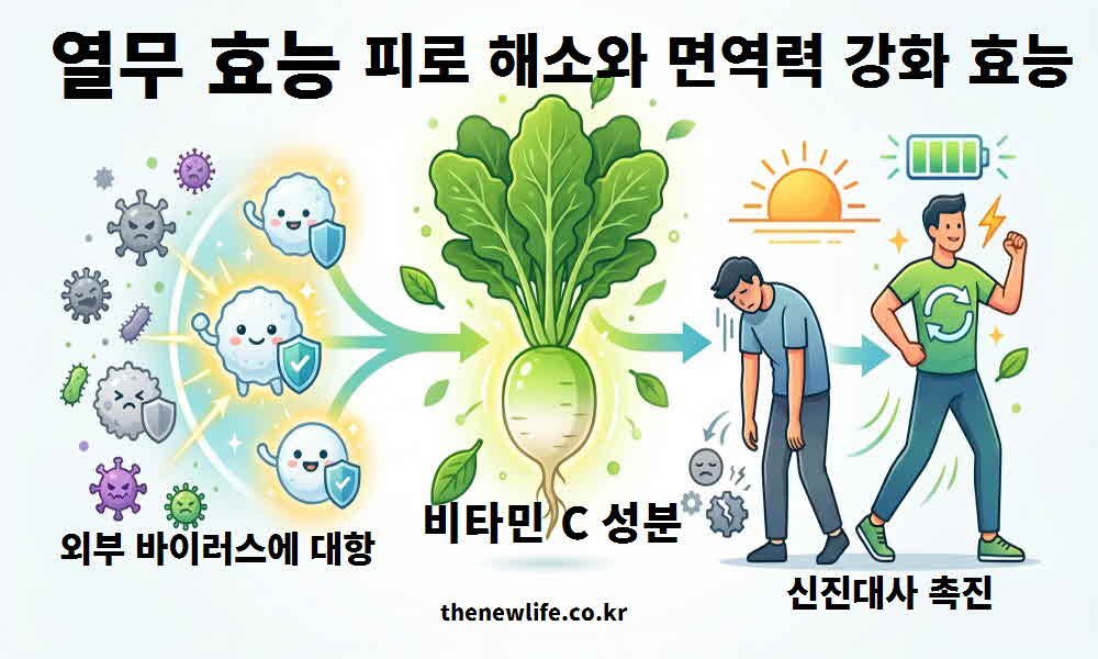 열무 효능 피로 해소 면역력 강화