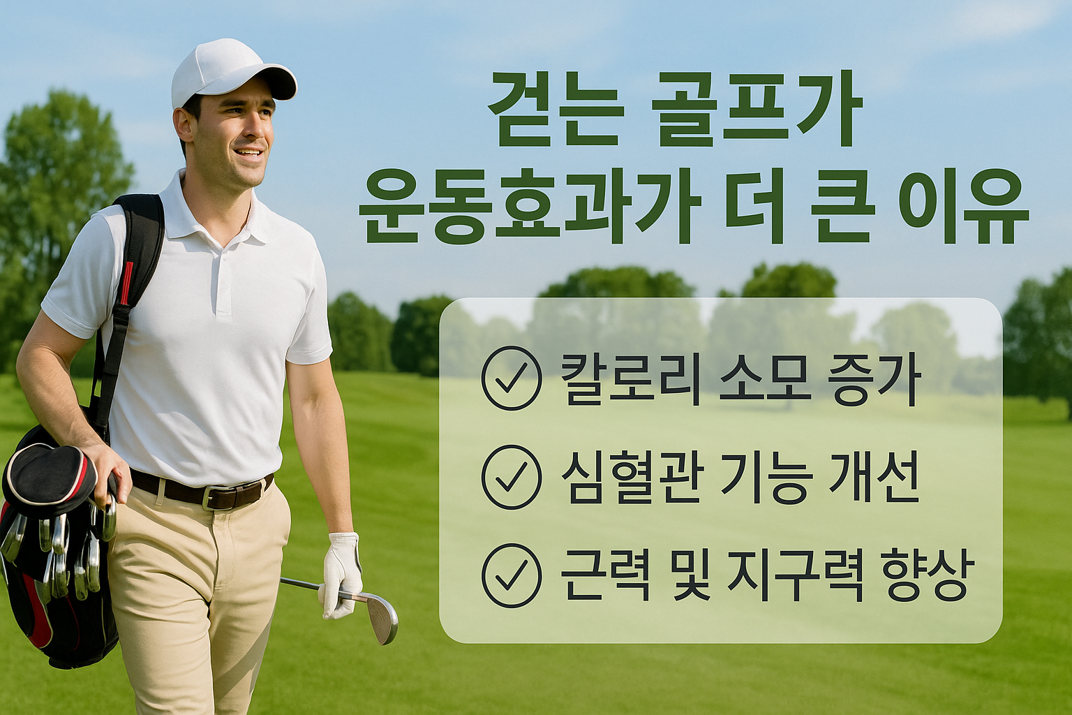 걷는 골프가 운동효과가 더 큰 이유