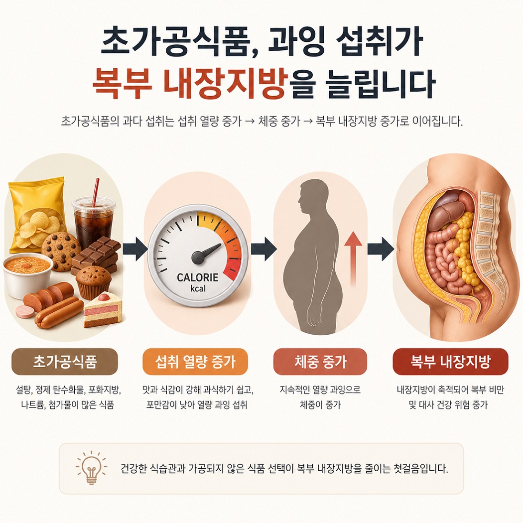 복부 내장지방에서 염증 관련 신호가 혈관으로 전달되는 모습