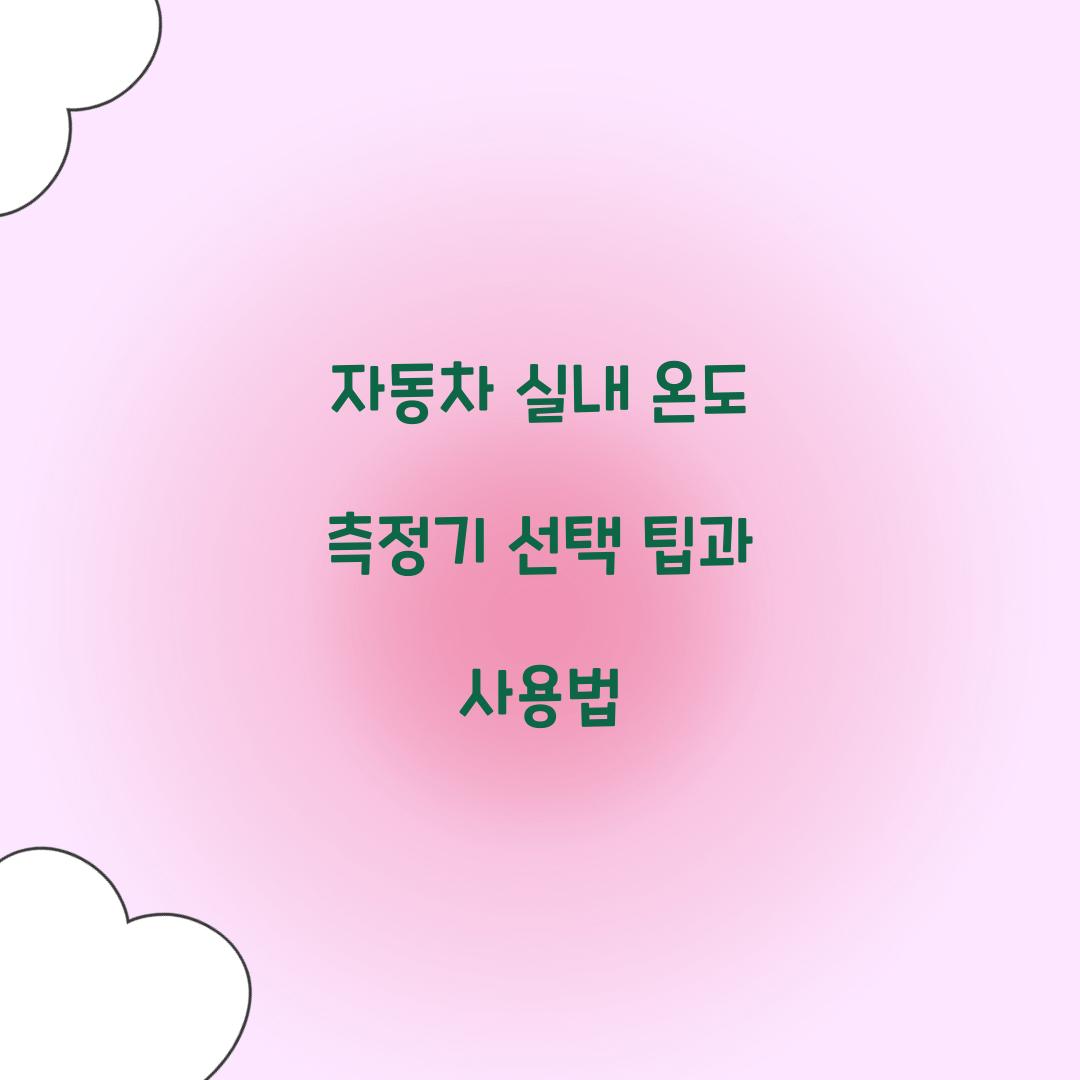 자동차 실내 온도 측정기