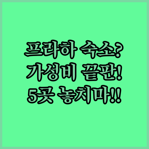 프라하 중심가부터 외곽까지 가성비 최..