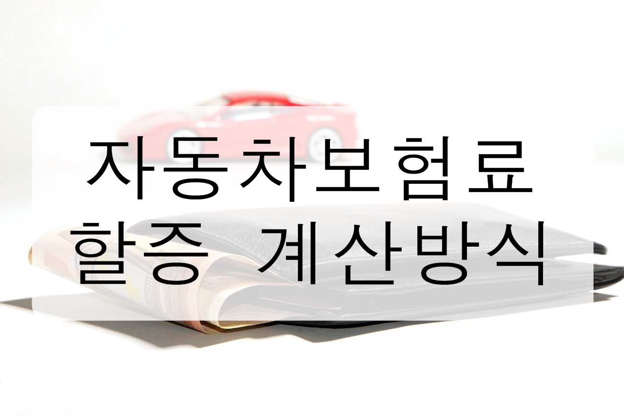 자동차 보험료 할증 계산 방식을 알아보자!