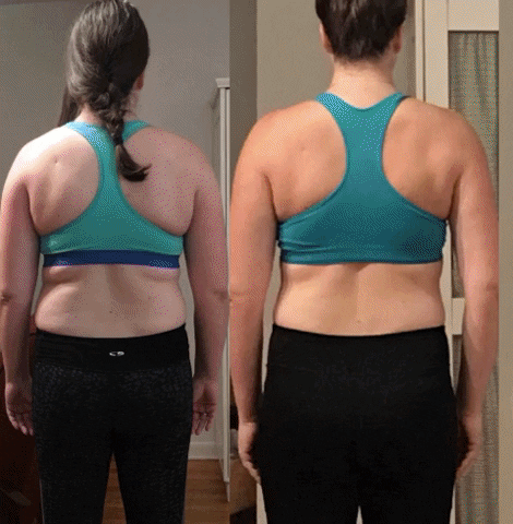 a decrease in body fat