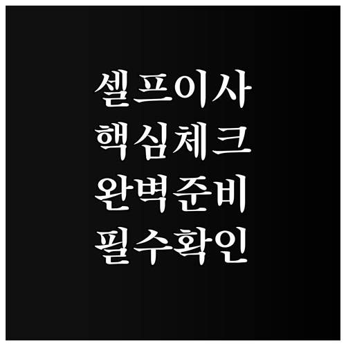 셀프 이사? 핵심 체크리스트로 완벽하..
