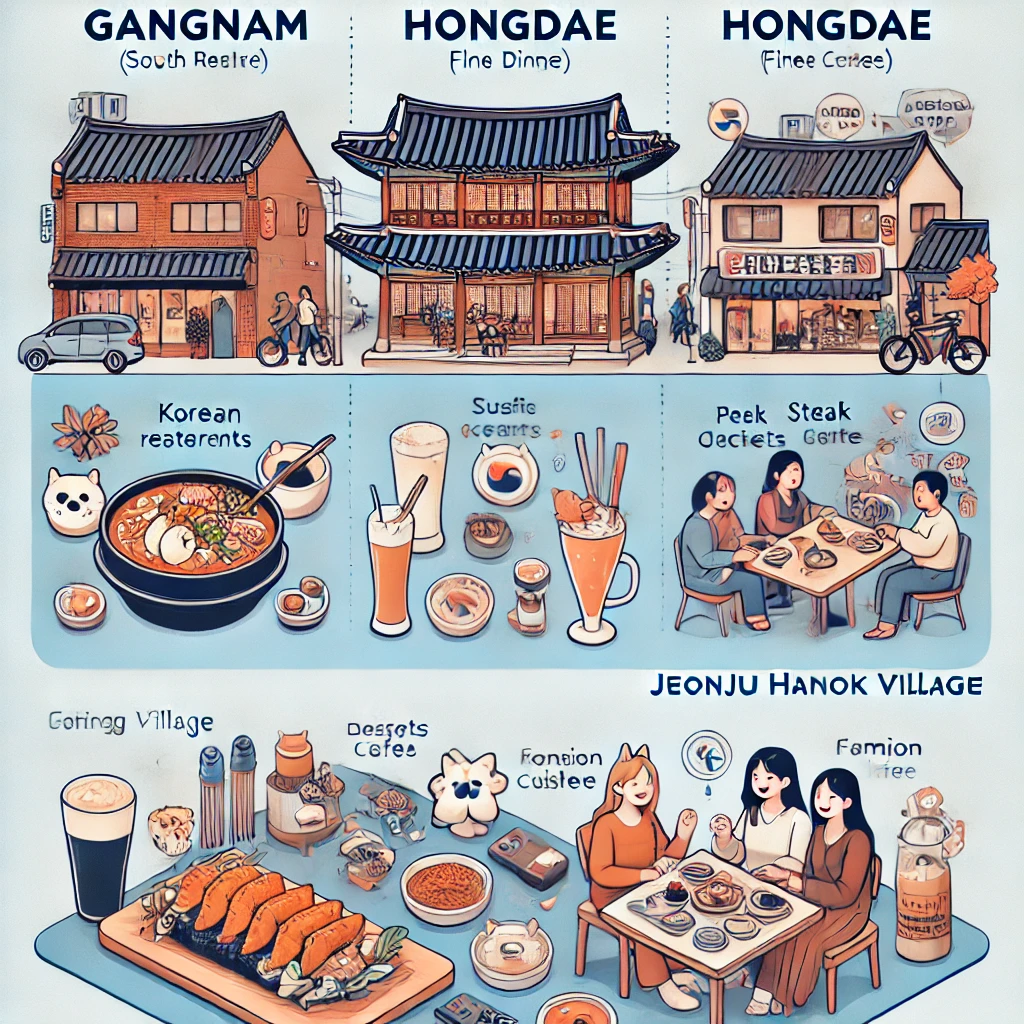 지역별 인기 외식업에 관한 이미지