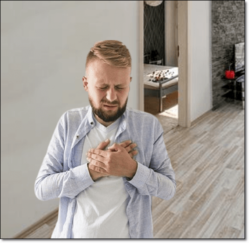 심장통이 있는 남성