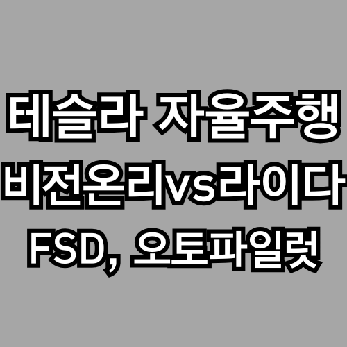 테슬라는 왜 라이다를 안 쓸까? – 비전 온리 전략의 모든 것 (자율주행, FSD, 오토파일럿)