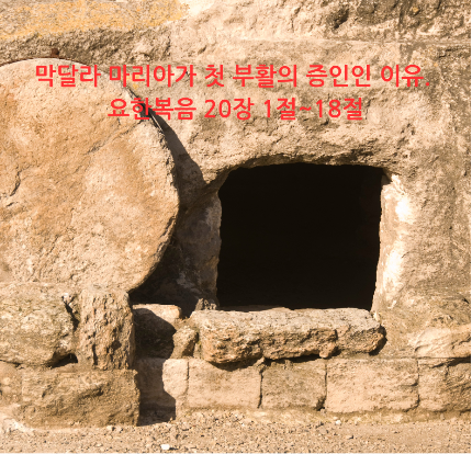 막달라 마리아가 첫 부활의 증인인 이유. 요한복음 20장 1절~18절