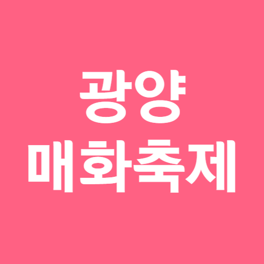 광양 매화축제기간