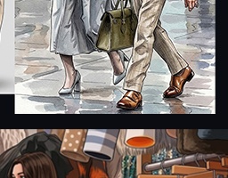 영화 &amp;#39;악마는 프라다를 입는다 2&amp;#39;의 주요 장면들을 모아놓은 3x2 배열의 이미지 콜라주. 미란다 프리스틀리(메릴 스트립)와 앤디 삭스(앤 해서웨이)의 카리스마 넘치는 모습&amp;#44; 패션 워크숍&amp;#44; 레드카펫 행사&amp;#44; 파파라치 등 다양한 에피소드를 담은 스틸컷들로 구성