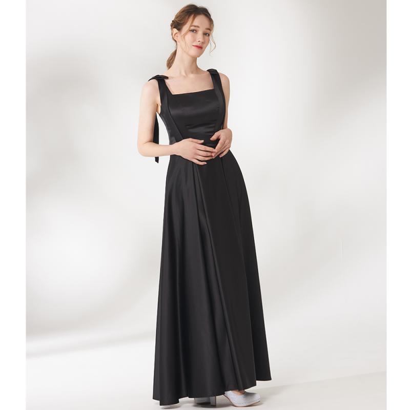 프리스틴 블랙 유색 웨딩드레스 대여 예식2부드레스 브라이덜샤워원피스 피로연 연말파티원피스