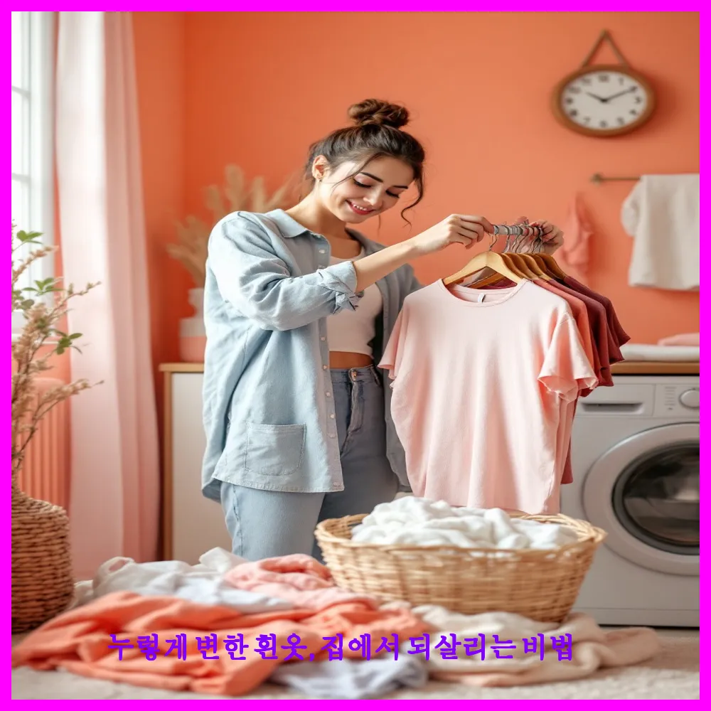 누렇게 변한 흰옷, 집에서 되살리는 비법