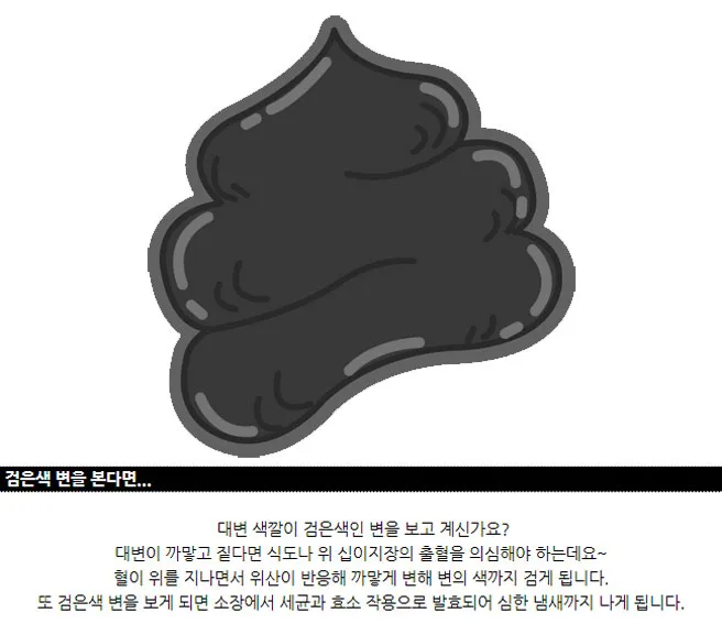 똥이 까만색 검정똥 원인과 질병 가능성_3