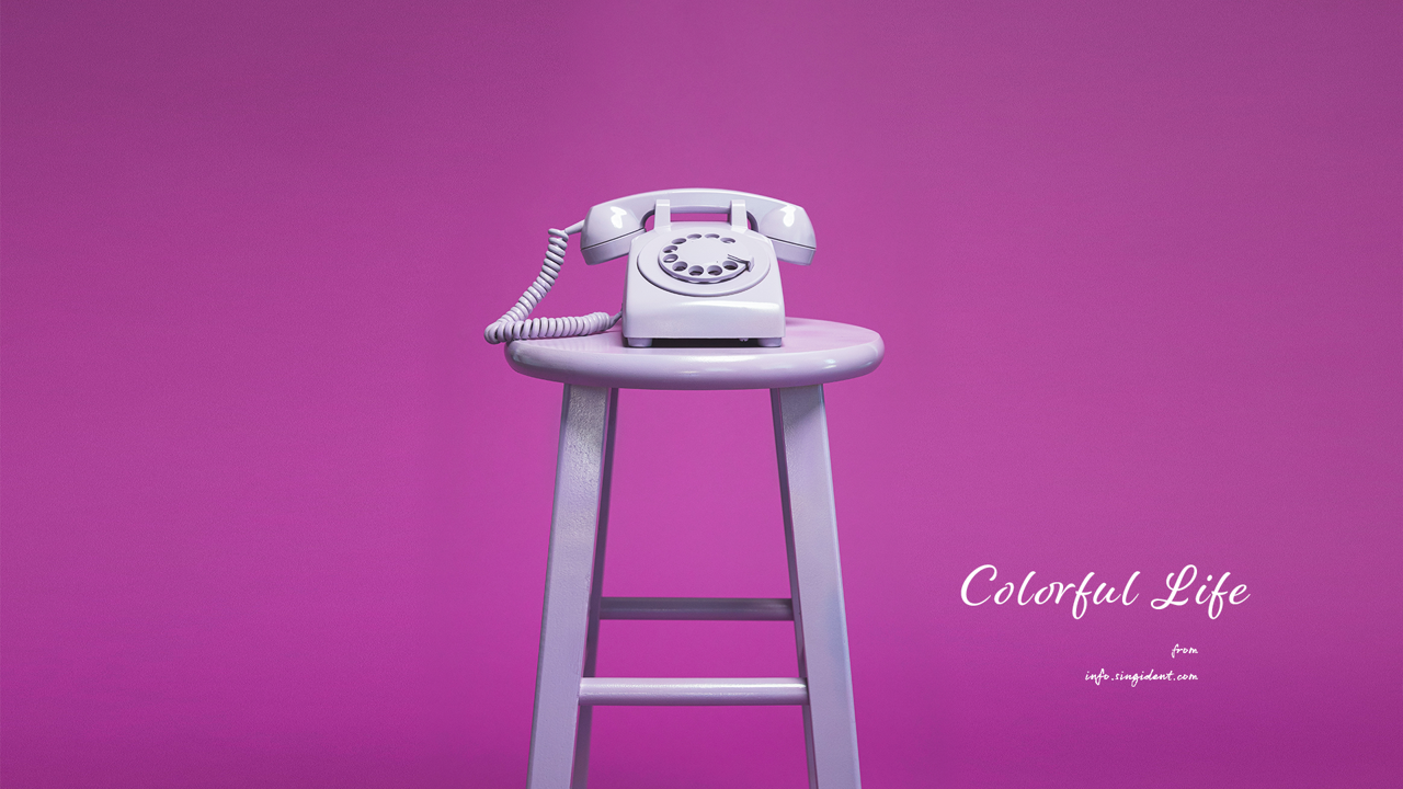 06 보라색 전화기 C - Colorful Life 보라색배경화면
