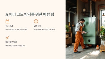 대성셀틱 보일러 에러 aa 원인 및 해결방법