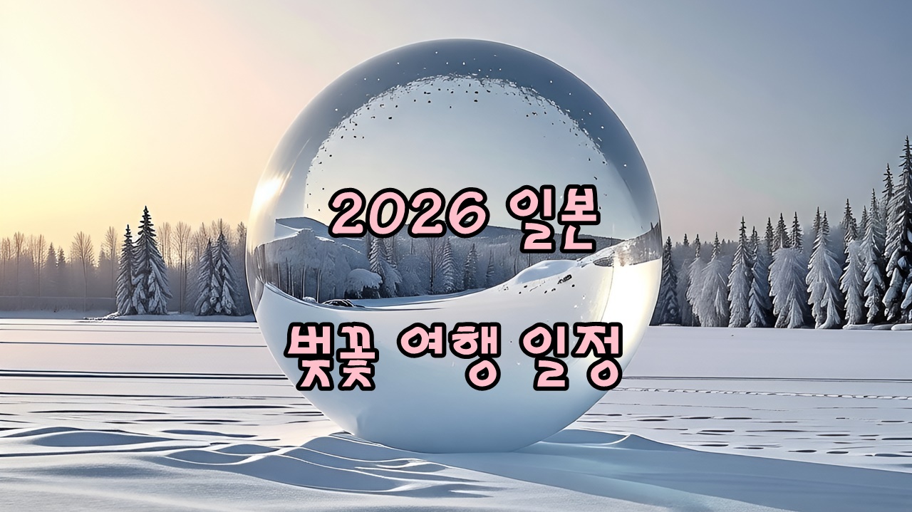 2026년 벚꽃철, 일본 벚꽃 여행 일정 추천 및 예약 팁