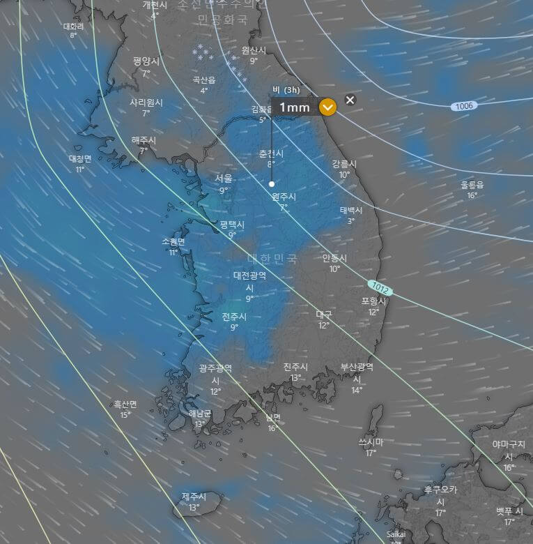 10월둘째주전국날씨