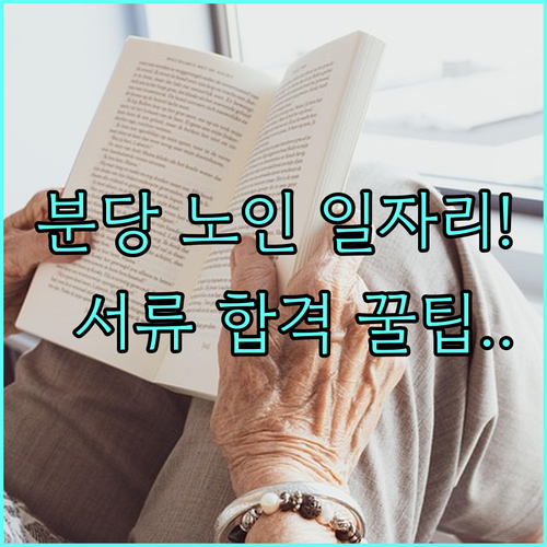 분당구 시니어클럽 일자리 종류별 활동..