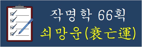 작명학-66획-쇠망운