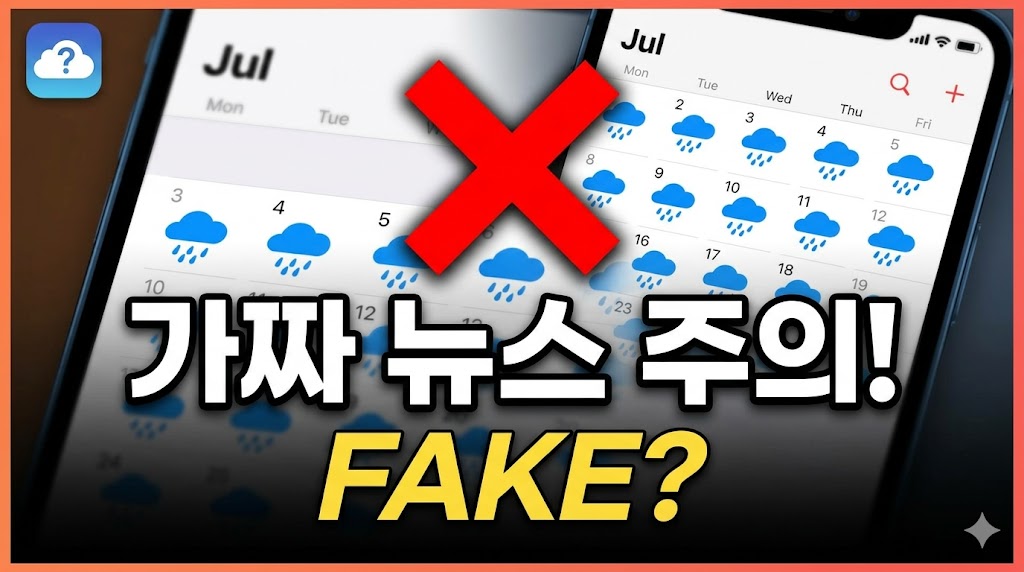 31일동안 이어진다는 장마에대한 가짜뉴스주의