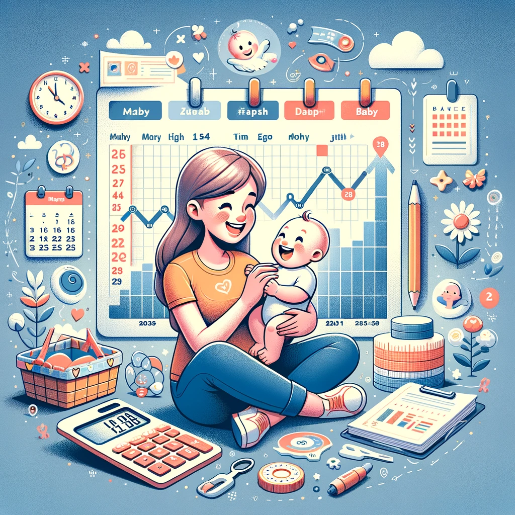 아기 개월 수 계산하는 엄마